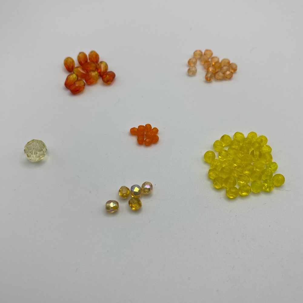 Assorted Beads in Orange and Yellow